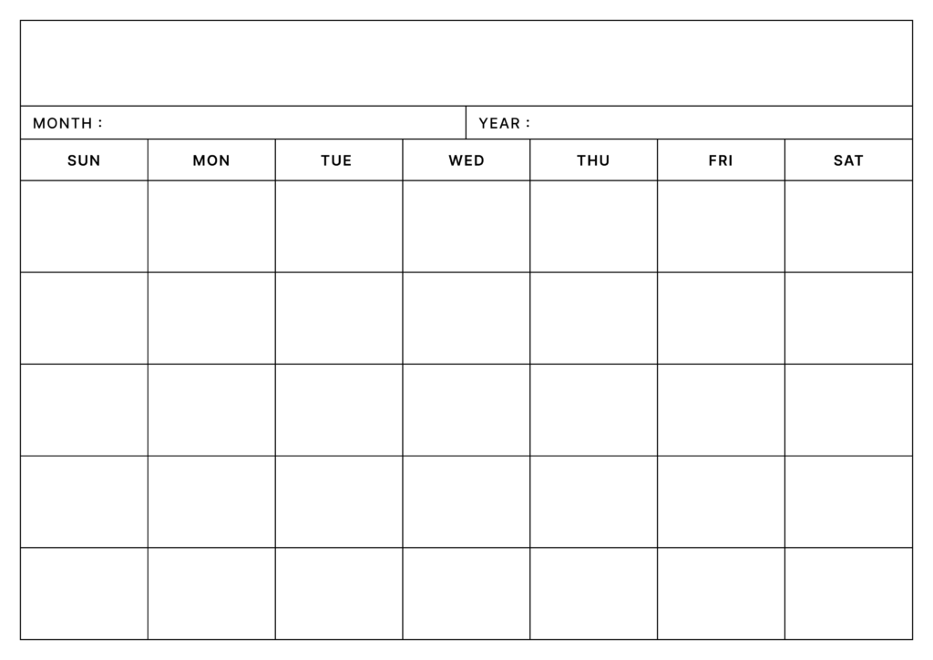 Printable weekly calendar