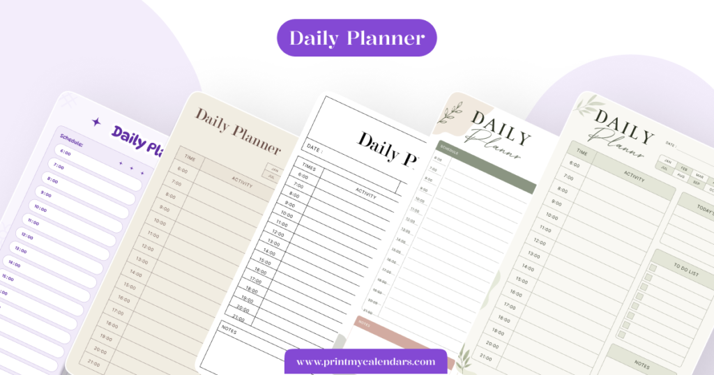 Daily Schedule Template