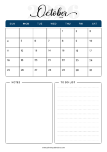 Free October Printable Calendar 2026 (PDF, Blank, Aesthetic Templates)