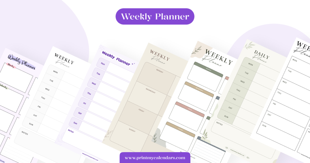 Weekly Schedule Templates