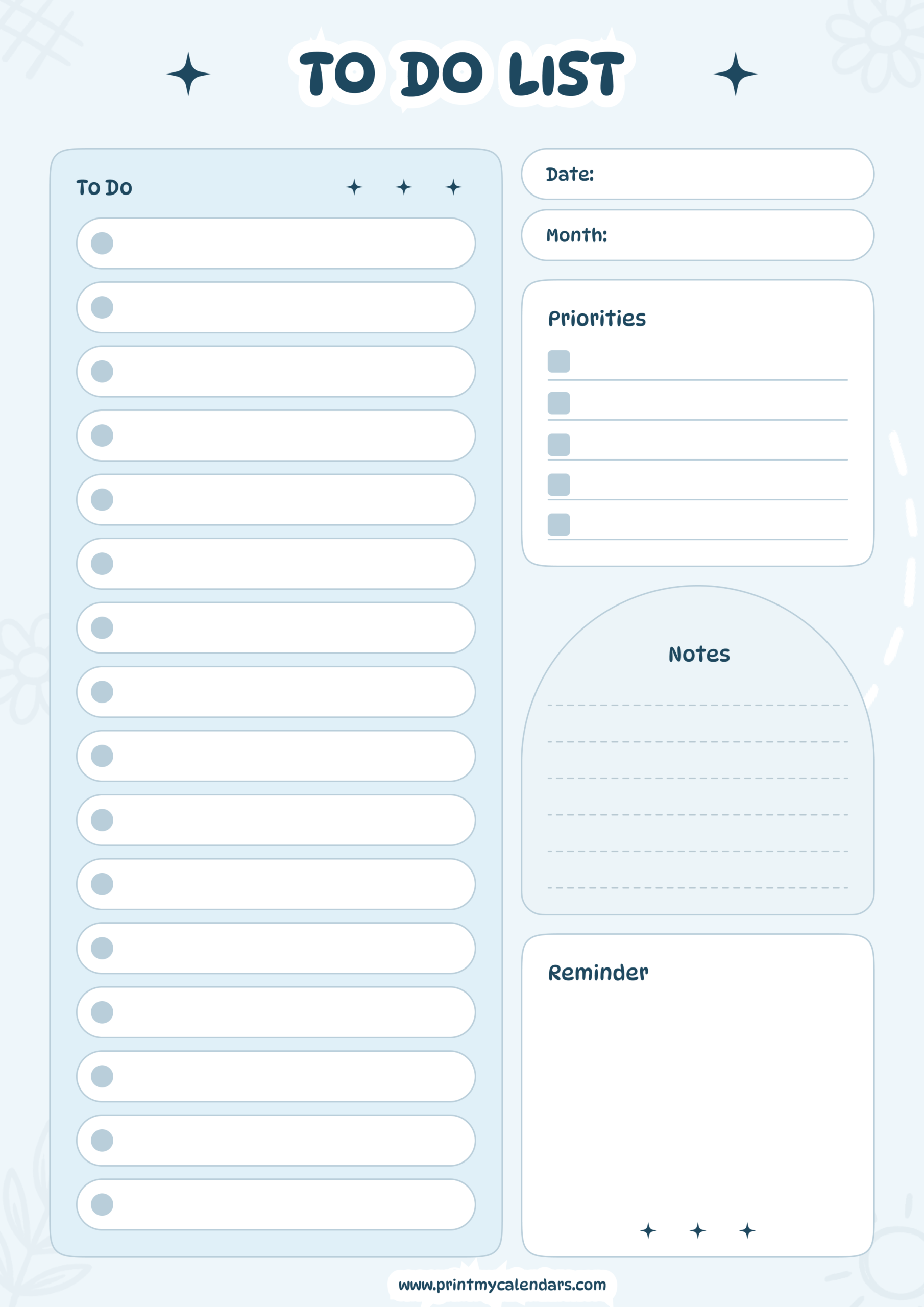 The Playful Blue To-Do List
