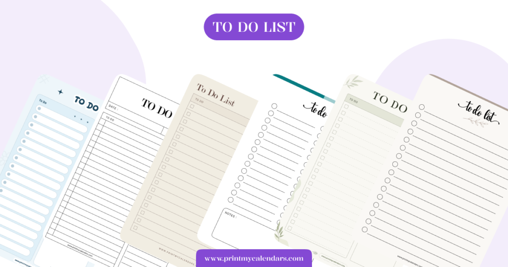 To do list Template Printable