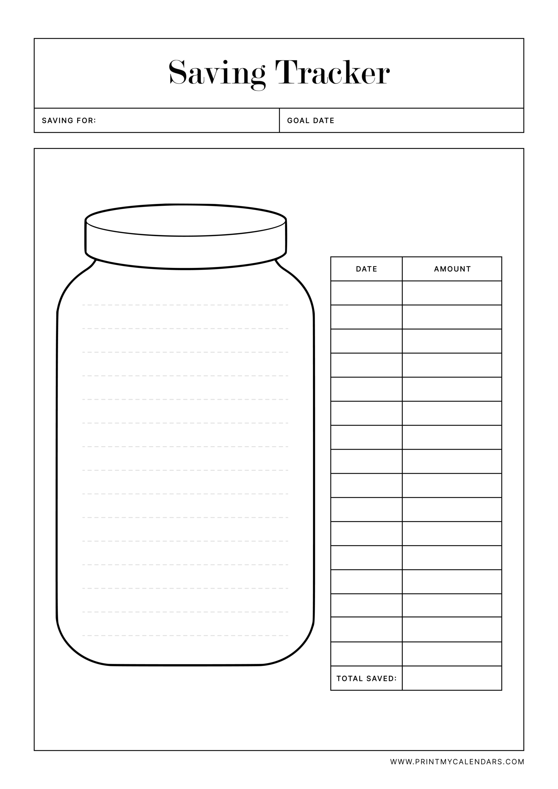 Savings Tracker - A4