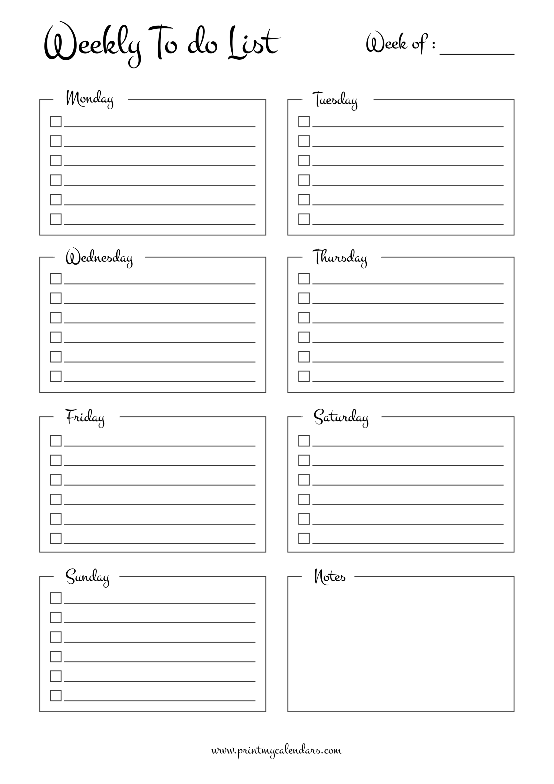 The Elegant Flow Agenda Weekly Printable To do List